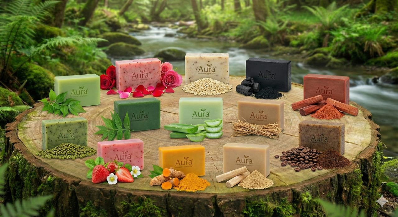 Aura handmade soap making process